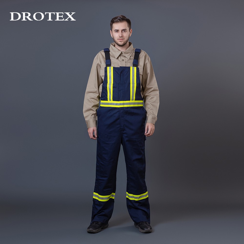 焊接油漆工人护胸背带工装裤反光阻燃工作服